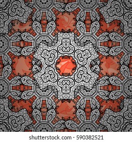 Seamless oriental classic white pattern. Vector abstract background with white repeating elements on a background.