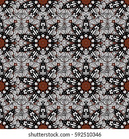 Seamless oriental classic white pattern. Vector abstract background with white repeating elements on a background.