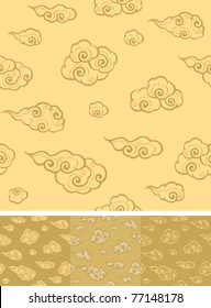 Seamless oriental cloud pattern