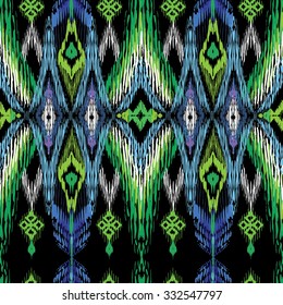 Seamless oriental decor. Ethnic style. Modern variation of the eastern pattern. Used for  decoration of scarf, chief, bandana, tile. Vintage. Boho chic. Gypsy, indian, turkish and african motifs. 
