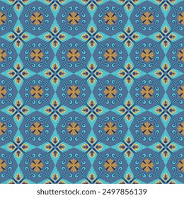 Seamless oriental floral damask pattern, Indian style, art print, design for carpets, rugs, wallpapers, wrapping, fabrics, clothing.