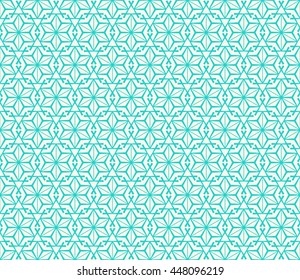 Seamless Oriental Floral Pattern. The Pattern is Also called "Asanoha" in Japanese Culture.