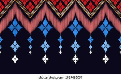 Seamless oriental geometric ethnic pattern for background or wallpaper. Carpet floor curtain design