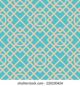 Seamless Oriental Geometric Fret Background Pattern