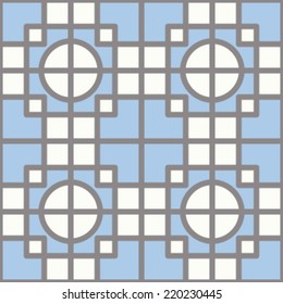 Seamless Oriental Geometric Fret Background Pattern