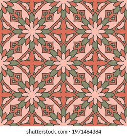 Seamless Oriental Mandala Pattern Graphic. Perfect for modern wallpaper, fabric, 
home decor, and wrapping projects.