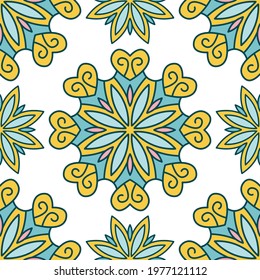 Seamless Oriental Mandala Pattern Graphic. Perfect for modern wallpaper, fabric, 
home decor, and wrapping projects.