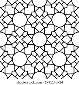 Seamless Oriental Mandala Pattern. Perfect for modern wallpaper, fabric, home decor, and wrapping projects.