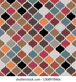 Seamless oriental mosaic arabesque background