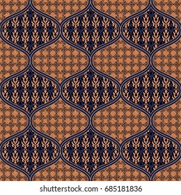Sin inconvenientes con motivos orientales. Colorido fondo de mosaico. Conjunto de patrones con adornos de filigre. Ilustración vectorial.