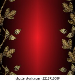 seamless oriental ornament in the style of baroque. vector traditional classic golden seamless pattern on colors.