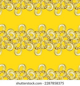 seamless oriental ornament in the style of baroque. vector traditional classic golden seamless pattern on colors.
