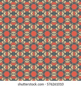 Seamless oriental ornamental pattern. Arabic vector decorative background. Repeating geometric tiles with traditional motive.