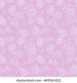 Seamless oriental ornamental pattern picture with print cucumbers. Vector