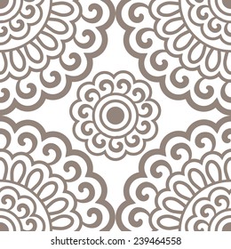 Seamless oriental pattern. Abstract floral motif.