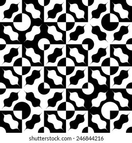 Seamless Oriental Pattern. Abstract Monochrome Background.
