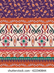 Seamless oriental pattern boho style with Islam, Arabic  Ottoman motifs