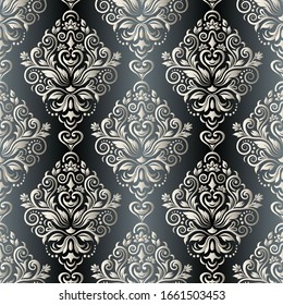 Seamless oriental pattern. Damask wallpaper.