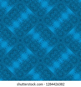 Seamless oriental pattern with decorative patchwork tiles. Freehand drawing. Background for packaging paper, fabric design and fashion, surface design. Based on SELF MADE acrylic art works.