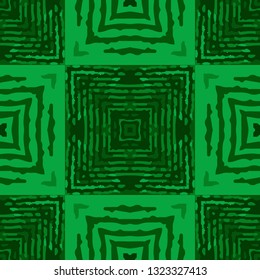 Seamless oriental pattern with decorative patchwork tiles. Freehand drawing. Background for packaging paper, fabric design and fashion, surface design. Based on SELF MADE acrylic art works.