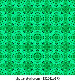 Seamless oriental pattern with decorative patchwork tiles. Freehand drawing. Background for packaging paper, fabric design and fashion, surface design. Based on SELF MADE acrylic art works.