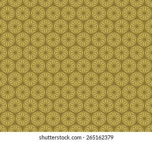 Seamless Oriental Pattern of Golden Color  , Likes The Honeycomb. It is Usually Used to Decorate Old Chinese Artifacts. It is also used on Old Wooden Chinese Windows.

