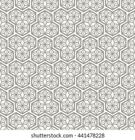Seamless Oriental Pattern mimicking the shape of Scales on Eastern  Armor. Decorated with Floral Pattern.  Also Called "Bishamon" in Japanese Culture.