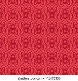 Seamless Oriental Pattern mimicking the shape of Scales on Eastern  Armor. Decorated with Floral Pattern.  Also Called "Bishamon" in Japanese Culture.