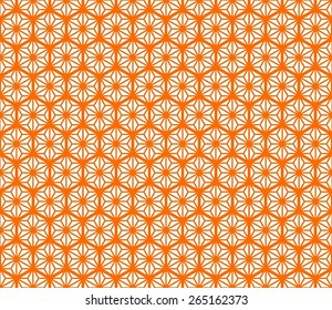 Seamless Oriental Pattern of Orange Color , Likes The Honeycomb. It is Usually Used to Decorate Old Chinese Artifacts. It is also used on Old Wooden Chinese Windows.
