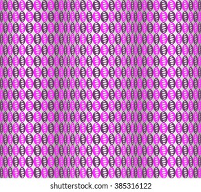 Seamless Oriental Pattern of Ovals of Geometric Shapes, Purple Color