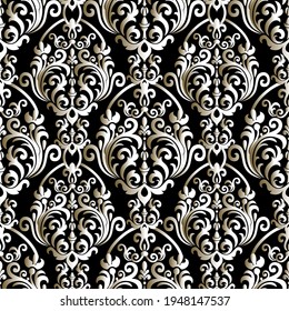 Seamless oriental pattern. Vector vintage floral seamless pattern element. Damask wallpaper.