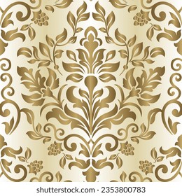 Seamless oriental pattern. Vector vintage floral seamless pattern element. Damask wallpaper.  Turkish, Indian, Islam, Arabic motif