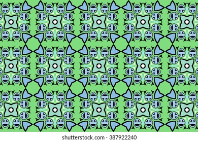 Seamless Oriental patterns. Vector illustration. Can be used as a print for textiles, and graphic design.
