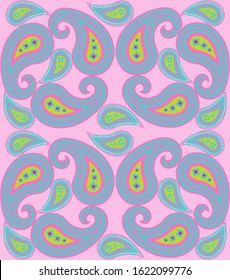 Seamless Oriental Stunning Trendy Color Pattern