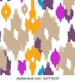 Seamless oriental tribal background ikat pattern for textile and fabrick