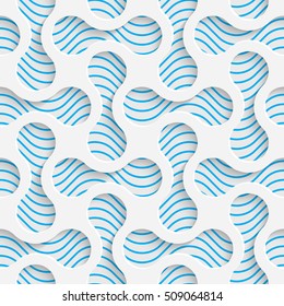 Seamless Origami Pattern. 3d Modern Lattice Background. Decorative Minimalistic Tile Wallpaper. Delicate Wrapping Paper Design