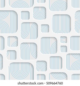 Seamless Origami Pattern. 3d Modern Lattice Background. Decorative Minimalistic Tile Wallpaper. Delicate Wrapping Paper Design