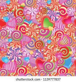 seamless original pattern of colored caramel