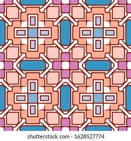 Seamless original pattern in pastel colors. Simple composition. Vector illustration