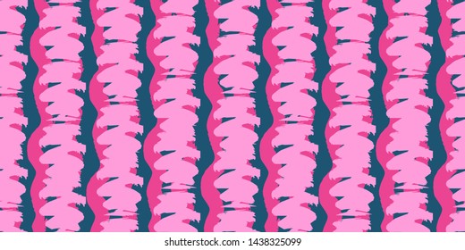 Seamless original pattern. Vector abstract hand drawing with stripes of acrylic paints and brush