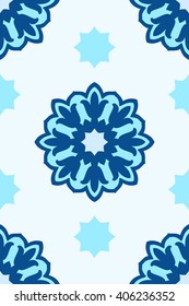 Nahtlose Ornamente, abstrakte Vektorhintergründe, blaue Farben