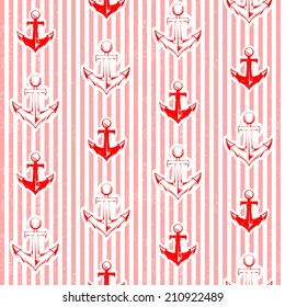 Seamless ornament with anchors