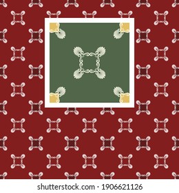 Seamless ornament with antique decorative element
