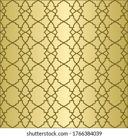 seamless ornament arabic golden pattern background