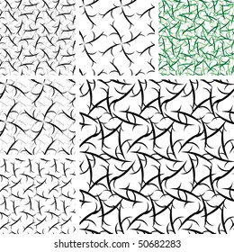 Seamless ornament backgrounds with swirl elements