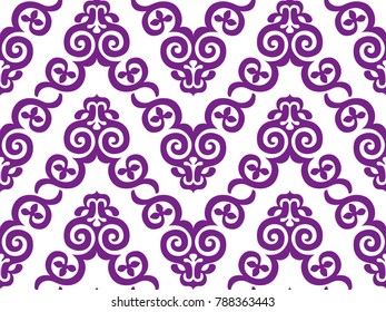 Seamless ornament based on traditional ornaments of the people of a from the Russian far East