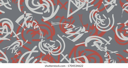 El adorno impecable de líneas rotas. Ilustración del vector