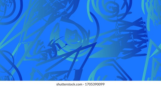 Seamless ornament of broken lines. Vector illustration