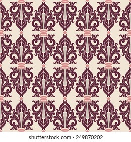 Seamless ornament classic Art Nouveau. Floral and abstract pattern.