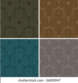 seamless ornament; color variations